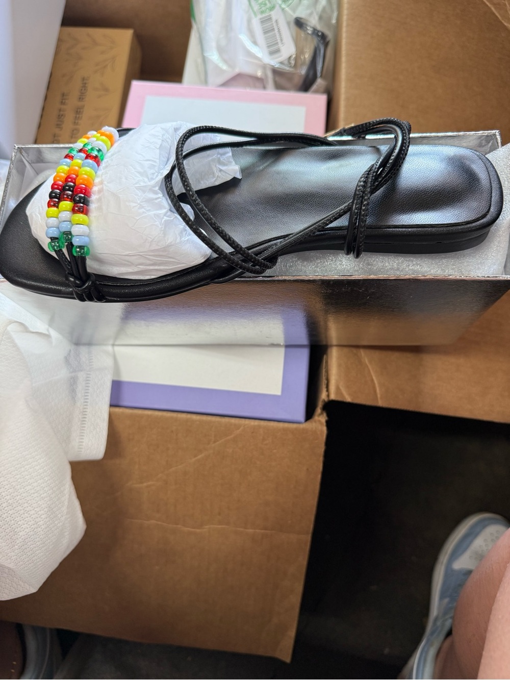 Women’s beaded sandals